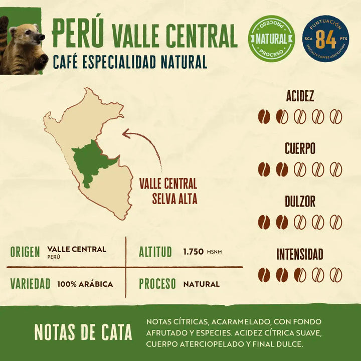 Perú Valle Central - Proceso Natural - 1 Kilo