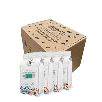 Box PACK "B" Degustación Té Gourmet 4 x 150 g Total 600 g  + 🌱 Infusor de regalo