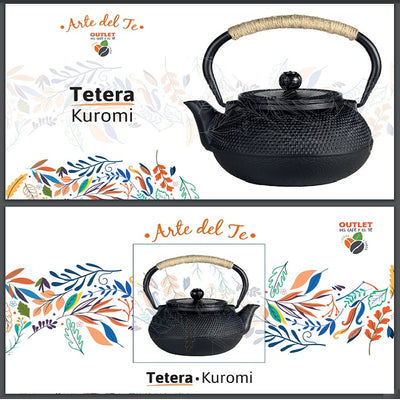 Tetera Hierro Kuromi 800 ml+ 🎁Té de REGALO (20 tazas) + Freeshipping*