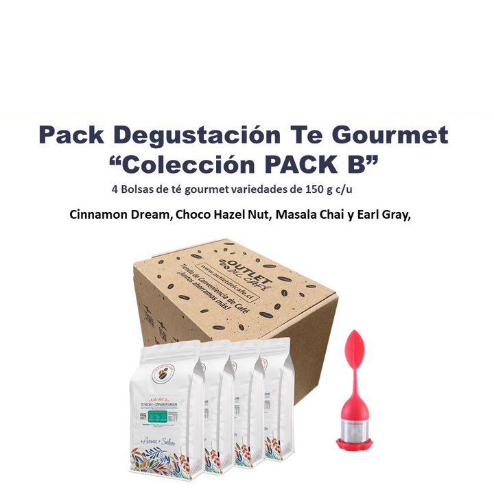 Box PACK "B" Degustación Té Gourmet 4 x 150 g Total 600 g  + 🌱 Infusor de regalo
