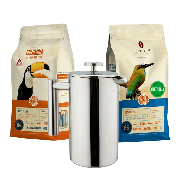 Box La Ruta del Café - 2x 500 g + Prensa Francesa