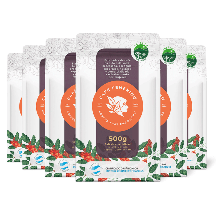 Caja Femenino Orgánico Colombia - 6 x 500 g