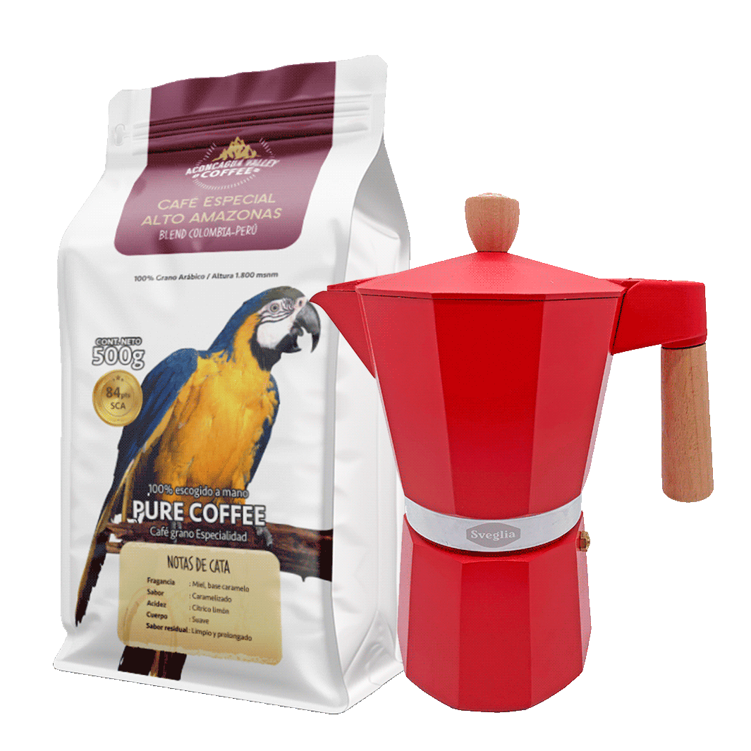 Moka 9 Tazas + 500g Café Molido
