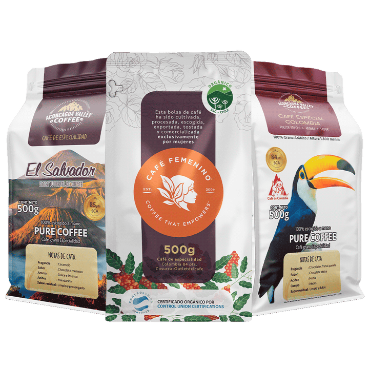 Pack - Colombia + Salvador + Femenino - 500 g c/u