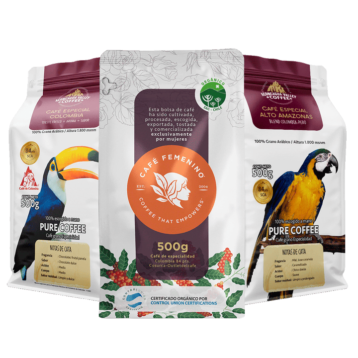 Pack - Colombia + Alto Amazonas + Femenino - 3x 500g