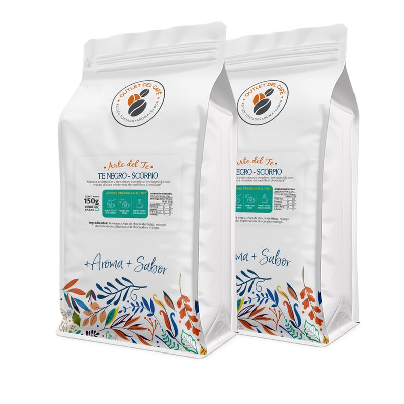 2 Té Negro Scorpio Total 300 g - Té Gourmet - Arte del Té