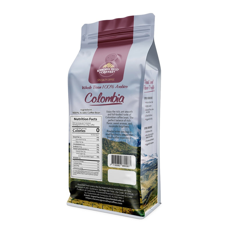 Aconcagua Valley Coffee 1 kilo. TUESTE DARK ROAST ESPRESSO COLOMBIA