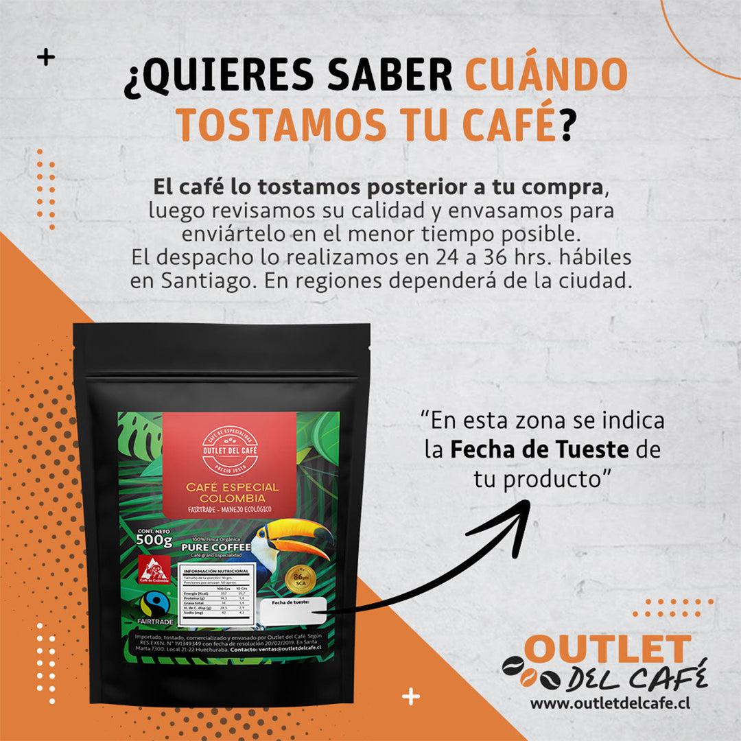 Box Prensa Francesa 700ml Acero + Cafe 500g Colombia excelso 84 pts