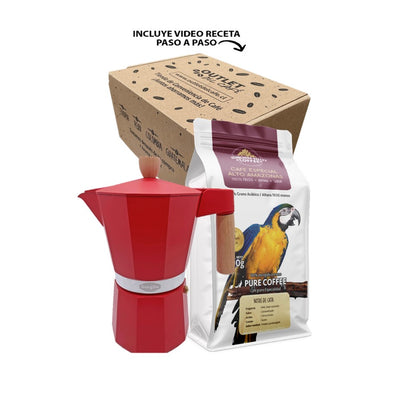 Box "Moka 6T - 300 ml + 500 g Café Molido para 50 tazas espresso"