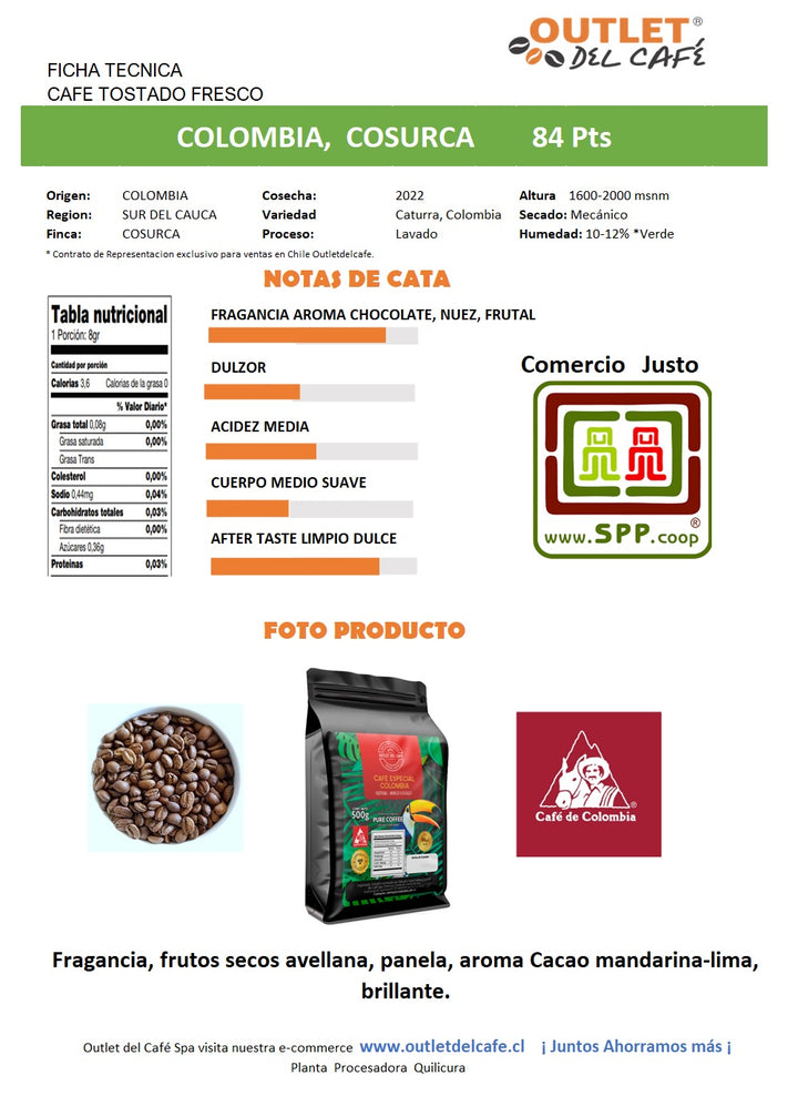 Box Prensa Francesa 700ml Acero + Cafe 500g Colombia excelso 84 pts