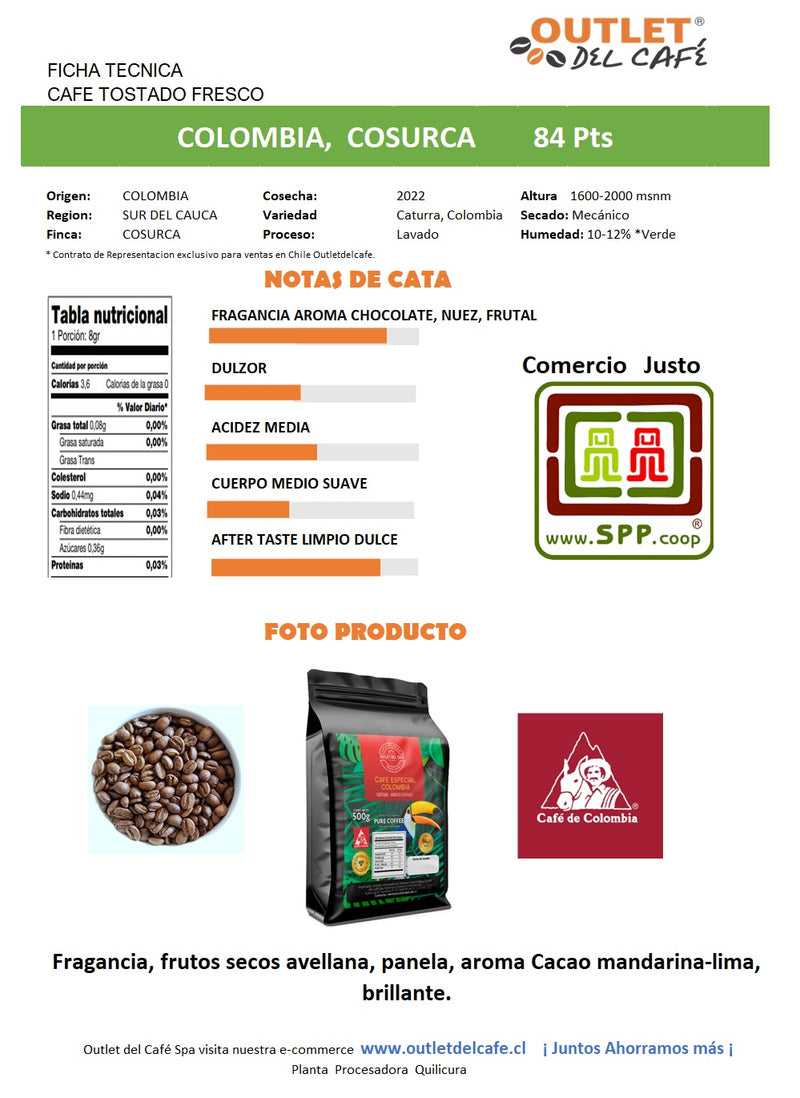 Box Prensa Francesa 700 ml Acero + Cafe 500g Colombia excelso 84 pts