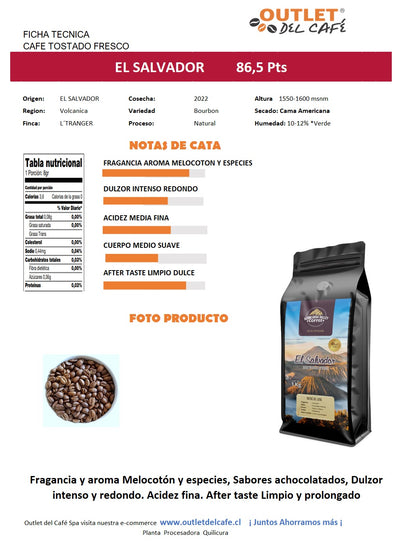 PACK 2x 500g Café El Salvador + Colombia + envío gratis*