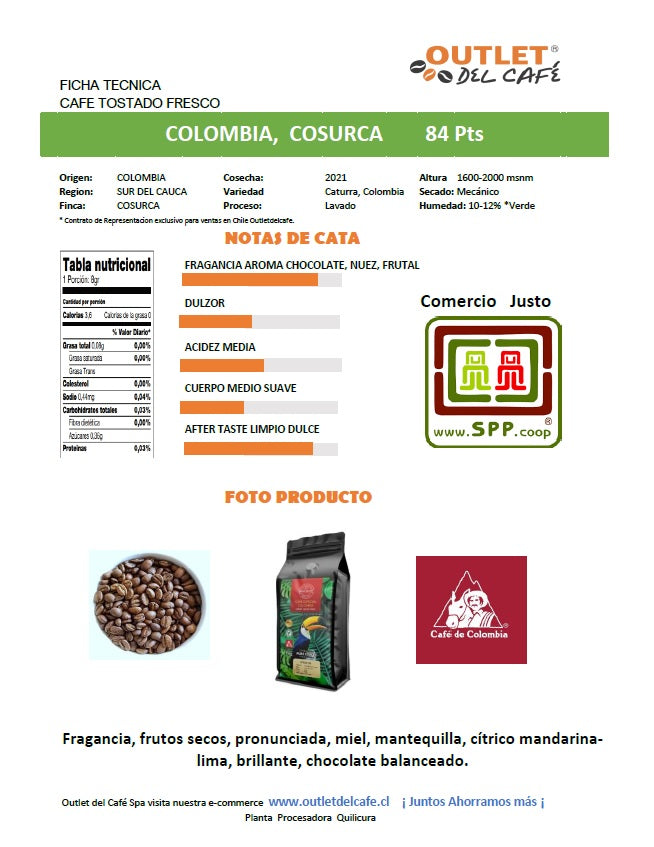 2 Kilos (200 tazas) Café COLOMBIA + STRONG ROAST  GRANO Tueste Italiano. Despacho gratis RM