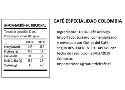 10 Kilos CAFE ESPECIAL COLOMBIA COSURCA - GRANEL